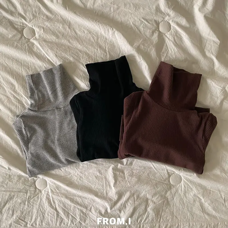 From I - Korean Children Fashion - #discoveringself - Rib Turtleneck Tee
