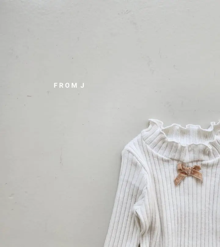 From J - Korean Baby Fashion - #babyclothing - Ribbon Terry Tee - 2