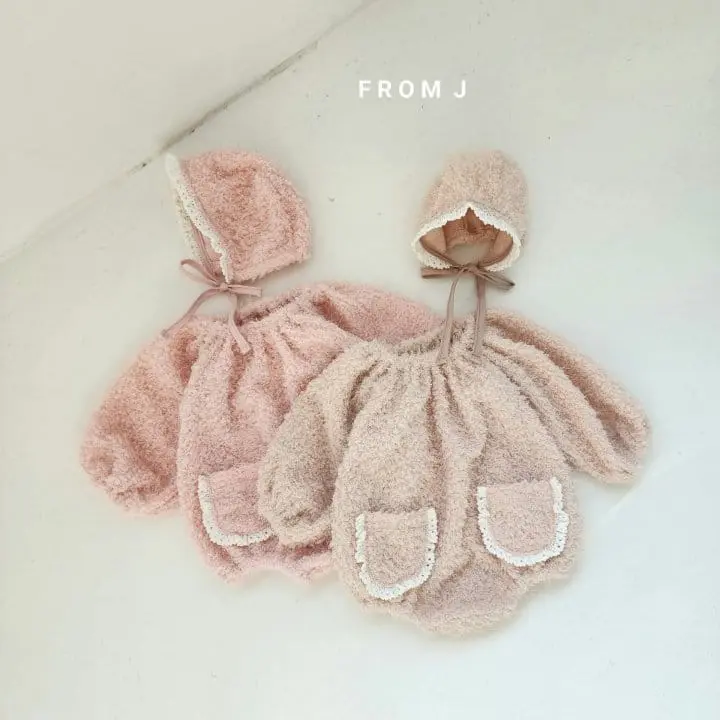 From J - Korean Baby Fashion - #babyfashion - Cotton Candy Bodysuit with Bonnet - 9