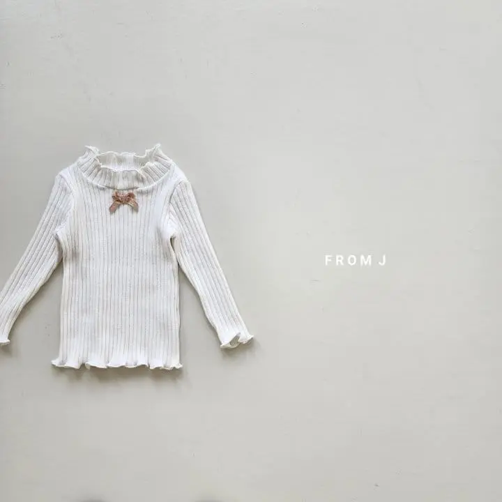 From J - Korean Baby Fashion - #babyfashion - Ribbon Terry Tee - 4