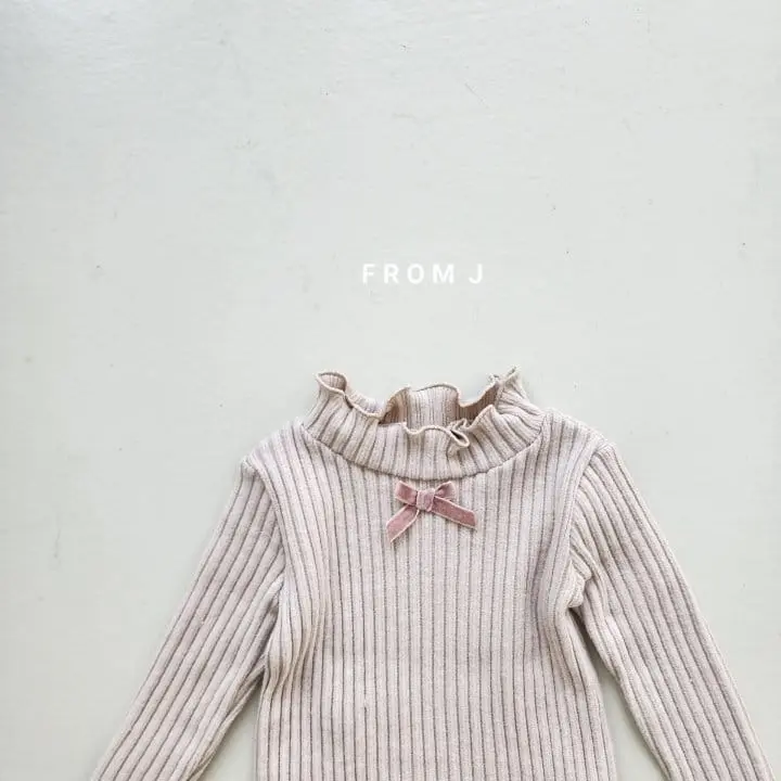 From J - Korean Baby Fashion - #babylifestyle - Ribbon Terry Tee - 6
