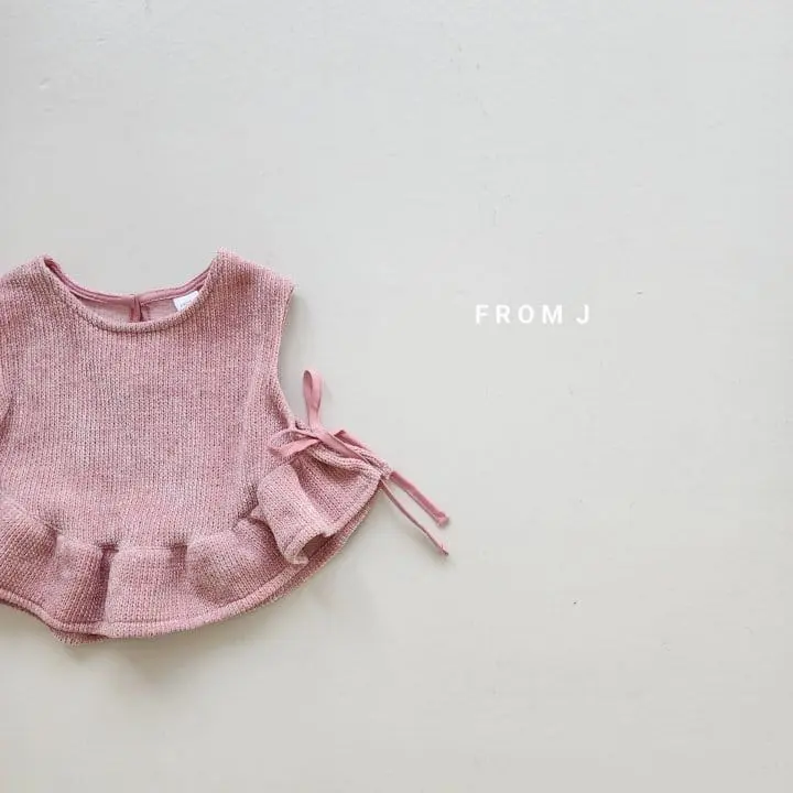 From J - Korean Baby Fashion - #babylifestyle - Knit Frill Vest - 2