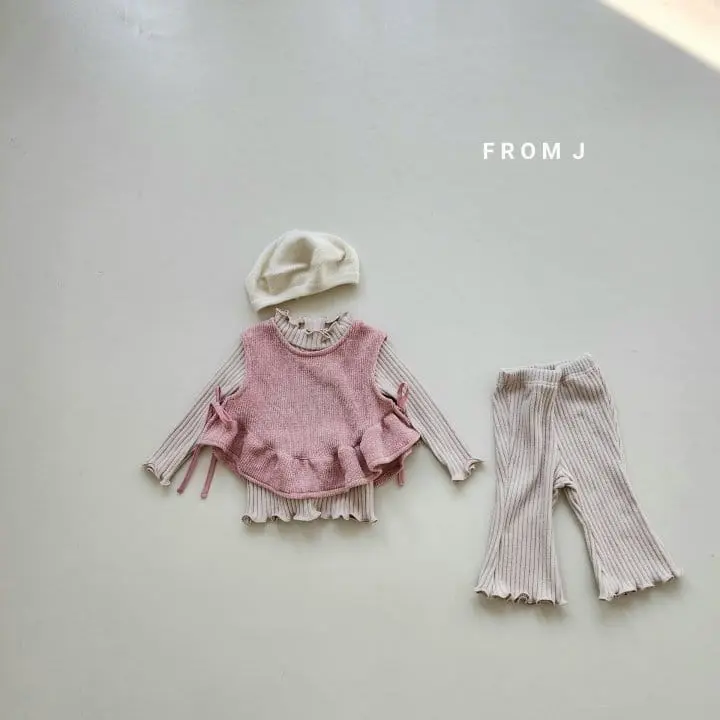 From J - Korean Baby Fashion - #babyoutfit - Knit Frill Vest - 6