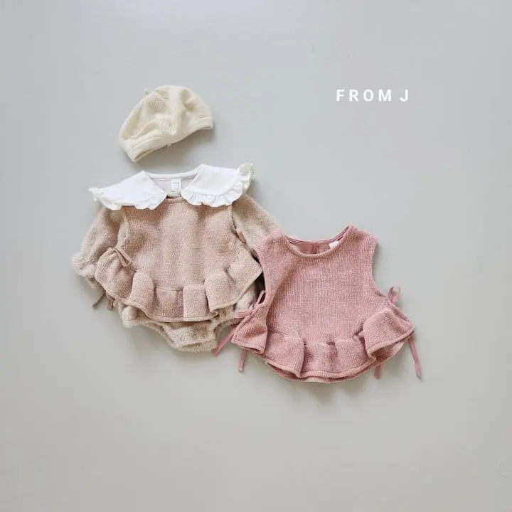 From J - Korean Baby Fashion - #smilingbaby - Knit Frill Vest - 10