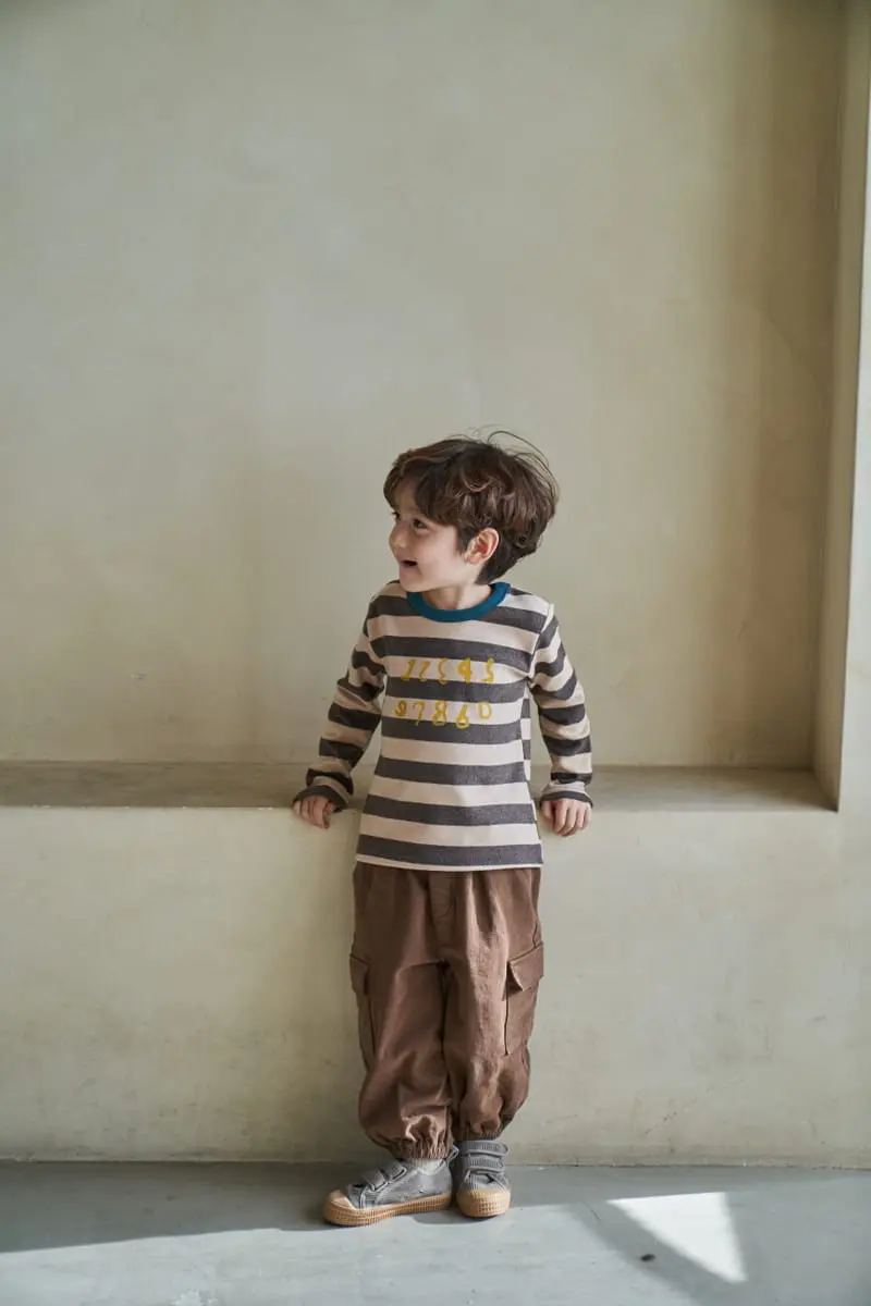 Green Tomato - Korean Children Fashion - #childofig - Stripes Number Tee - 8