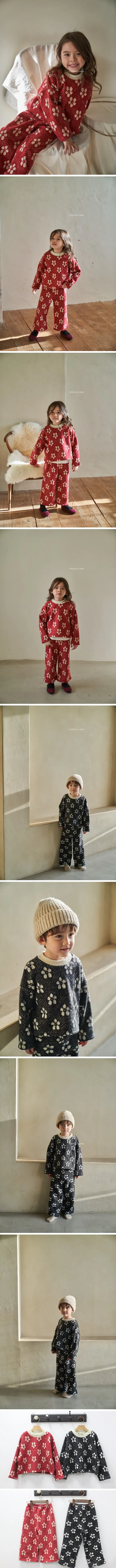 Green Tomato - Korean Children Fashion - #childofig - Flower Crop Top Bottom Set