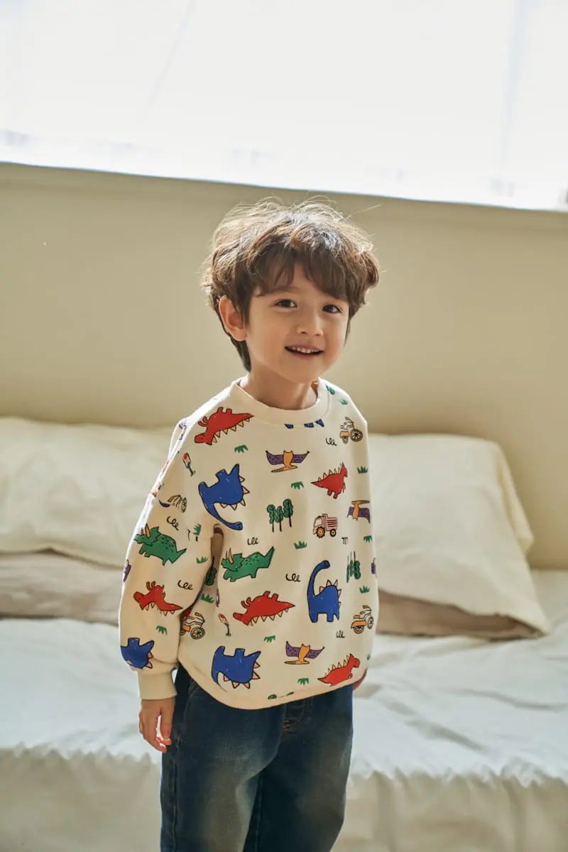 Green Tomato - Korean Children Fashion - #discoveringself - Dino Tee - 2