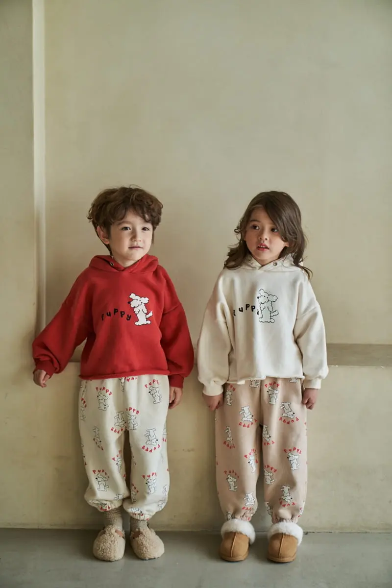 Green Tomato - Korean Children Fashion - #discoveringself - Puppy Hoody Tee