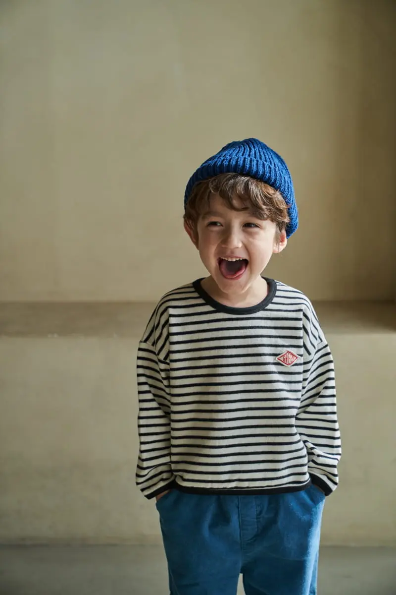 Green Tomato - Korean Children Fashion - #fashionkids - Stripes Patch Tee