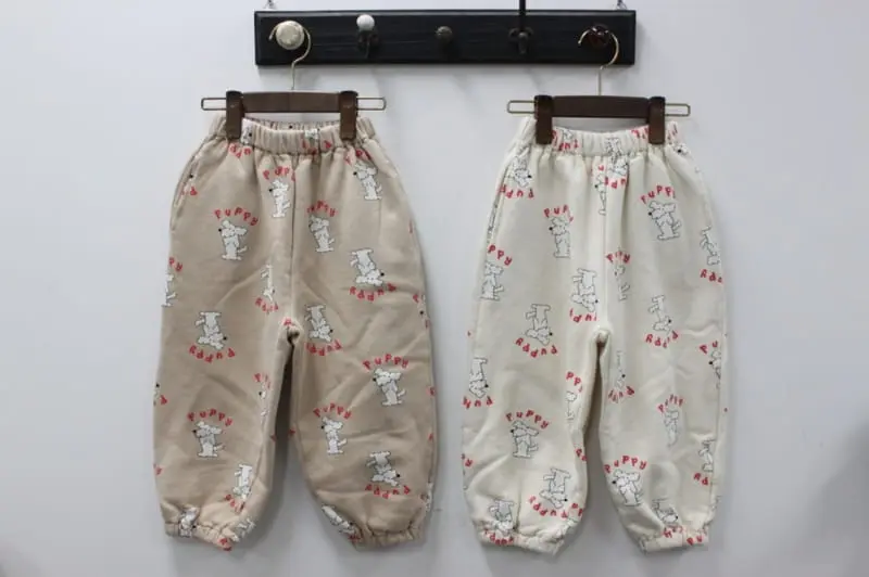 Green Tomato - Korean Children Fashion - #kidsshorts - Puppy Top Bottom Set - 11