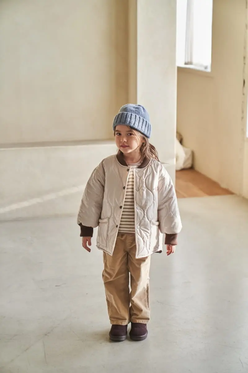 Green Tomato - Korean Children Fashion - #kidsshorts - Rib Straight Pants - 8