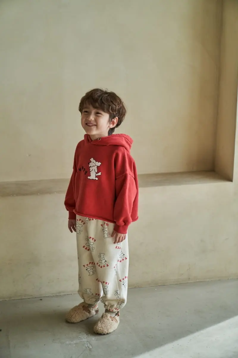 Green Tomato - Korean Children Fashion - #kidsshorts - Puppy Hoody Tee - 3