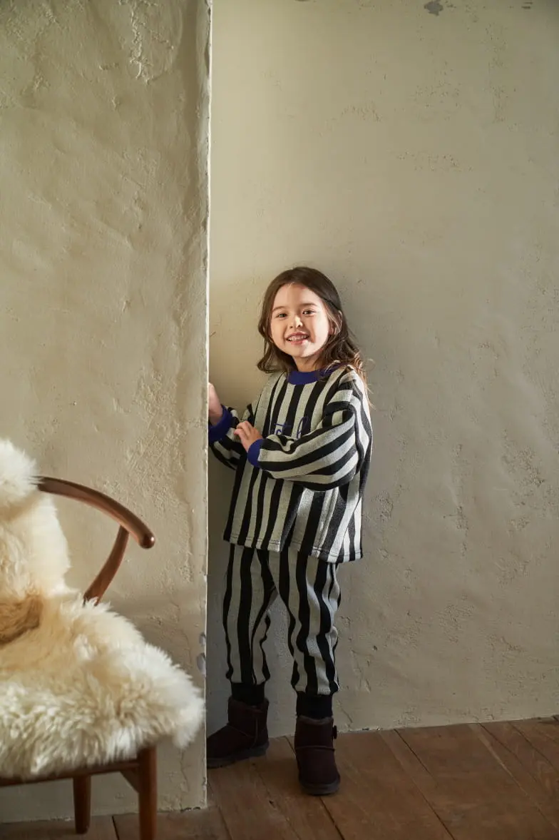 Green Tomato - Korean Children Fashion - #kidzfashiontrend - Stripes Jacquard Pants - 9