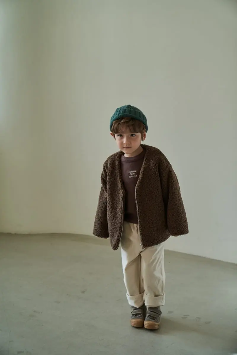 Green Tomato - Korean Children Fashion - #magicofchildhood - Cream Tee