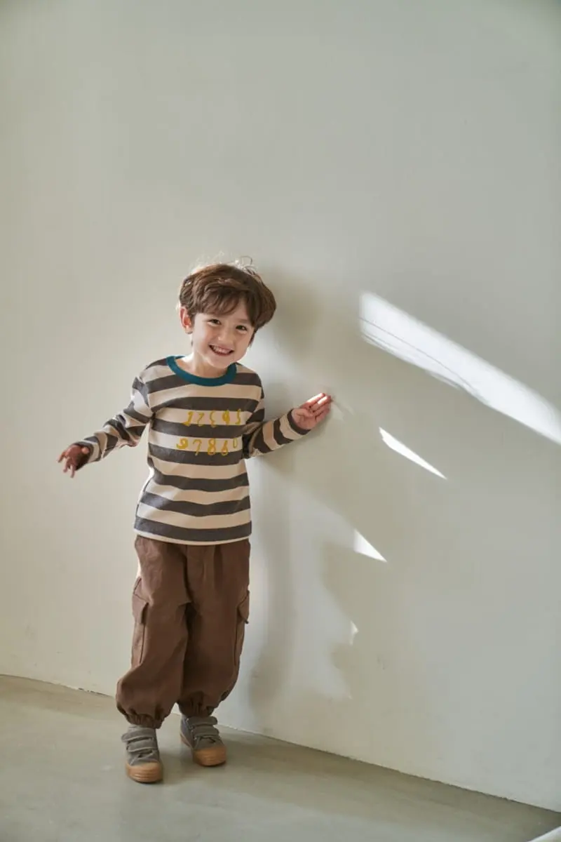 Green Tomato - Korean Children Fashion - #minifashionista - Stripes Number Tee - 6