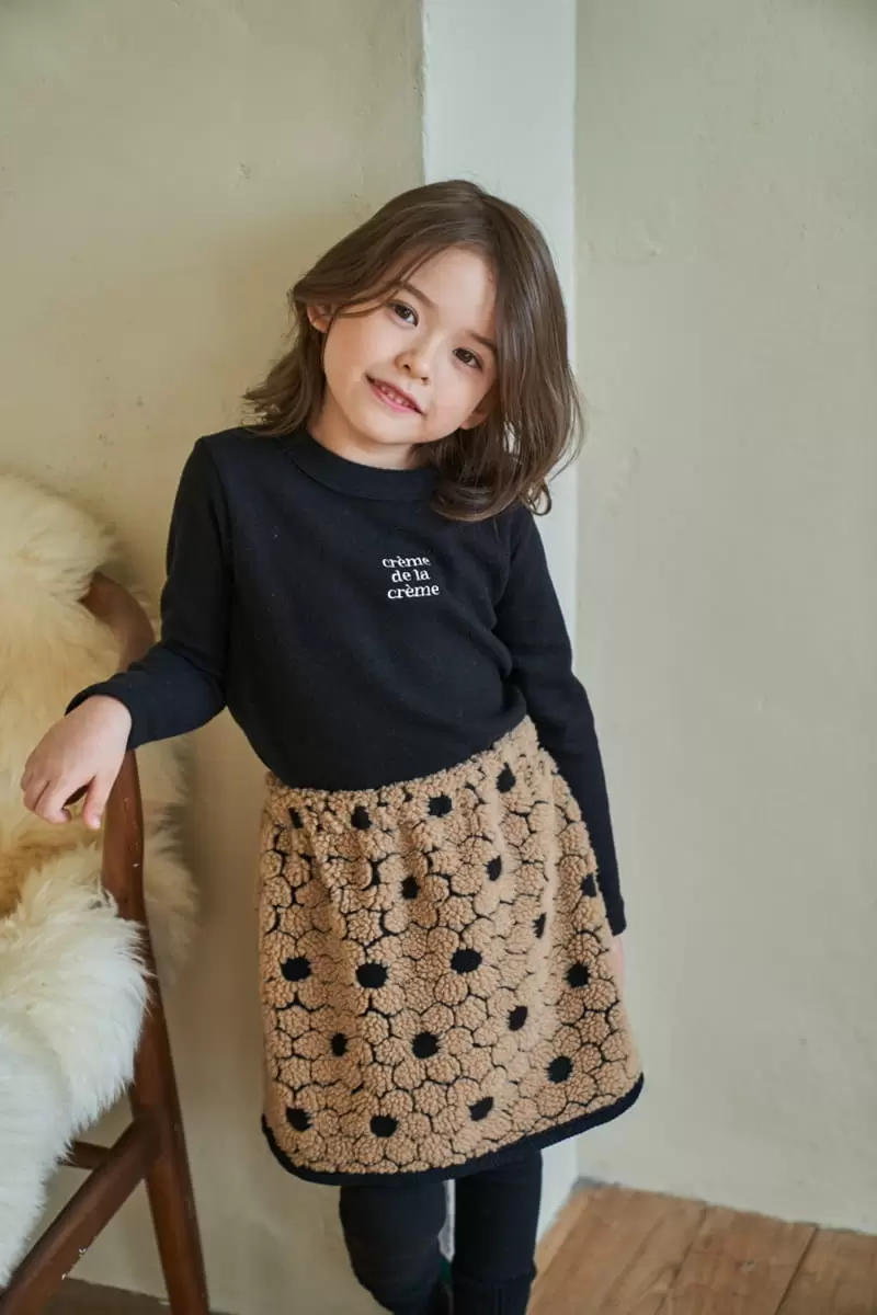Green Tomato - Korean Children Fashion - #prettylittlegirls - Cream Tee - 3