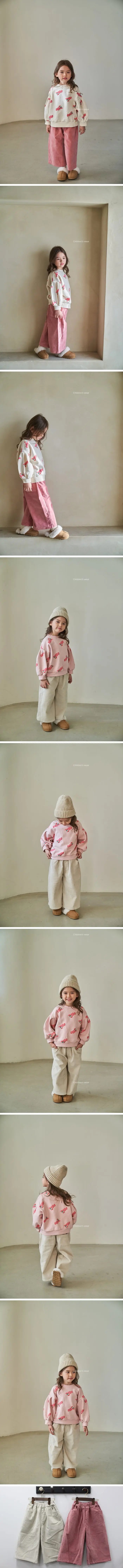 Green Tomato - Korean Children Fashion - #prettylittlegirls - Rib Wide Pants