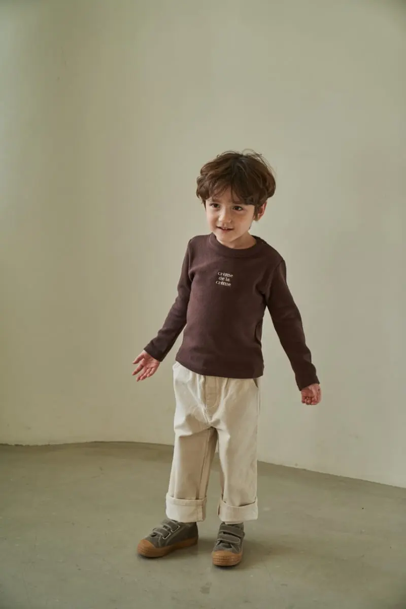 Green Tomato - Korean Children Fashion - #stylishchildhood - Rib Straight Pants - 2
