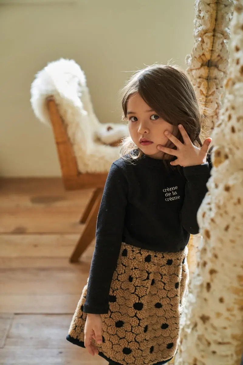 Green Tomato - Korean Children Fashion - #prettylittlegirls - Cream Tee - 4