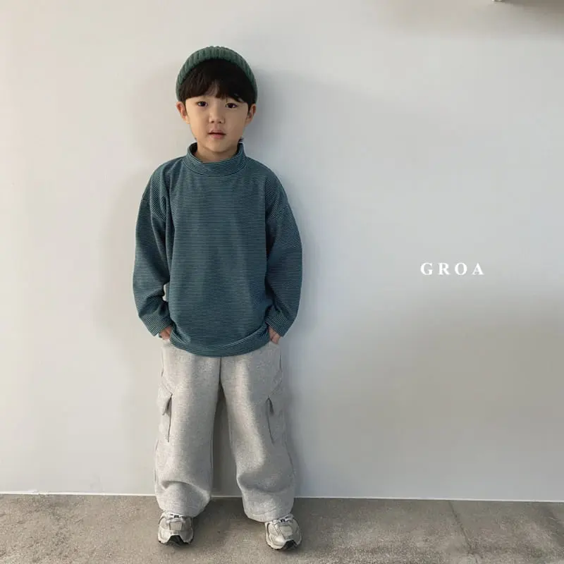 Groa - Korean Children Fashion - #littlefashionista - Stripes Turtleneck Tee - 4