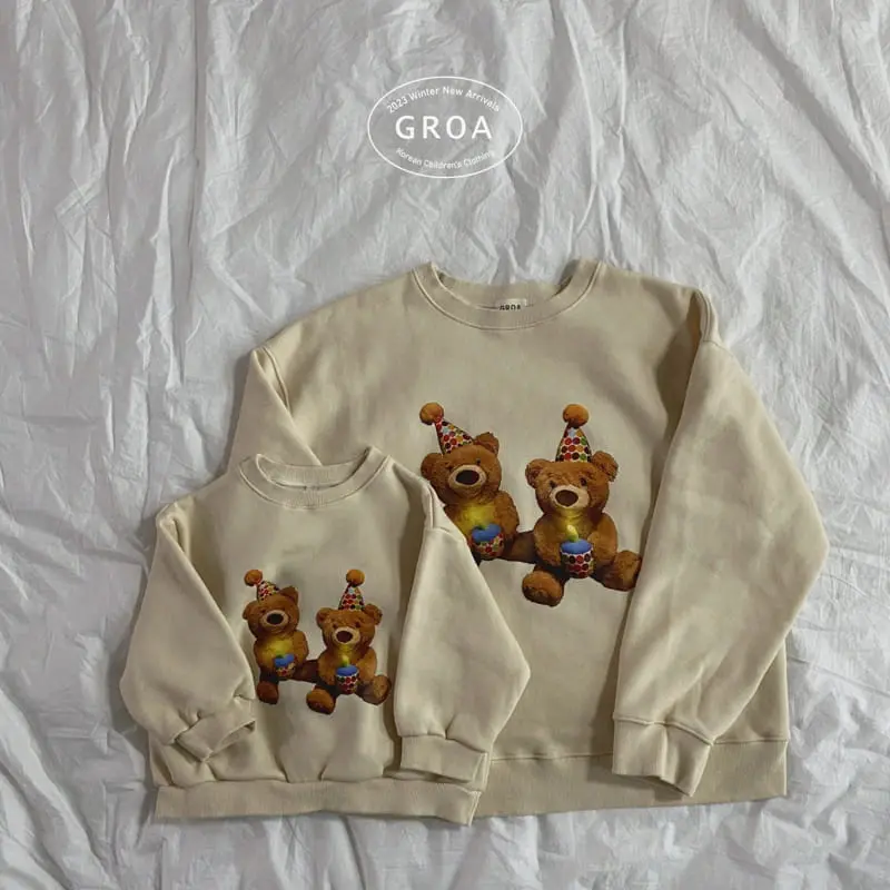 Groa - Korean Children Fashion - #prettylittlegirls - Bear Sweatshirt Mom - 9