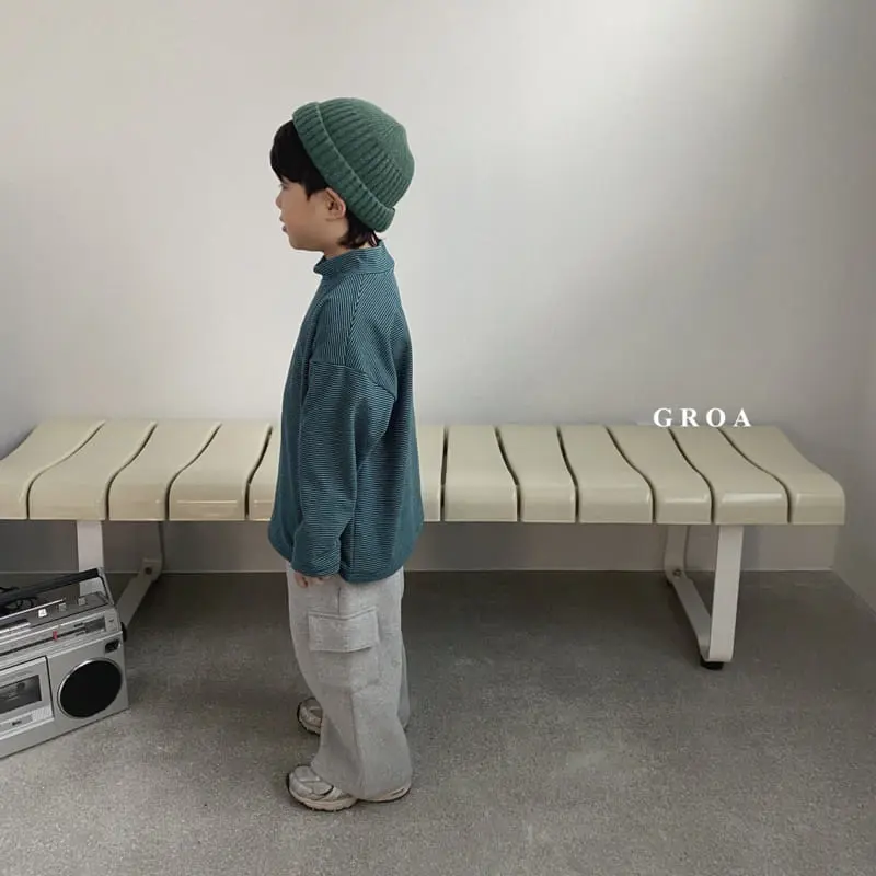 Groa - Korean Children Fashion - #toddlerclothing - Stripes Turtleneck Tee - 8