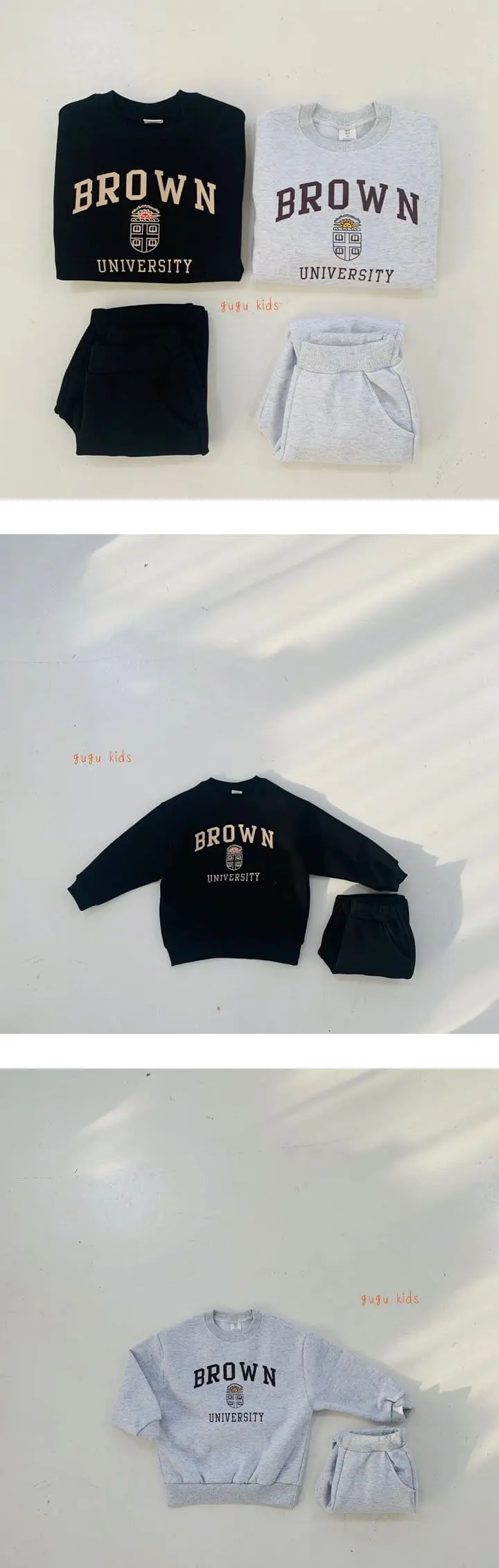 Gugu Kids - Korean Women Fashion - #pursuepretty - Brown Sweatshirt Mom