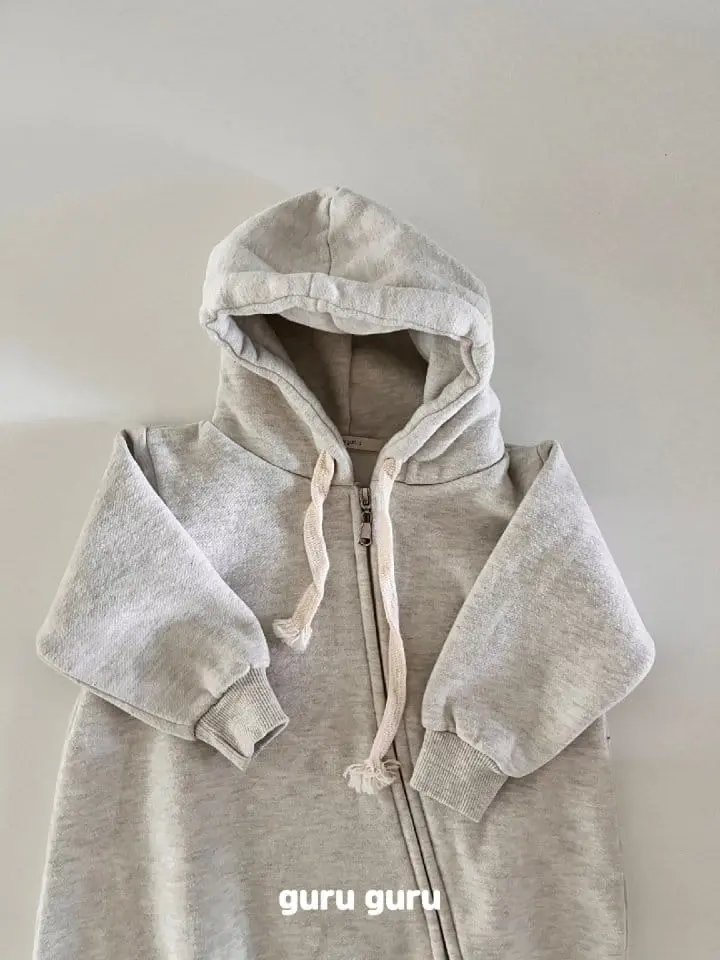Guru Guru - Korean Baby Fashion - #babywear - Fleece Hoody Romper - 2