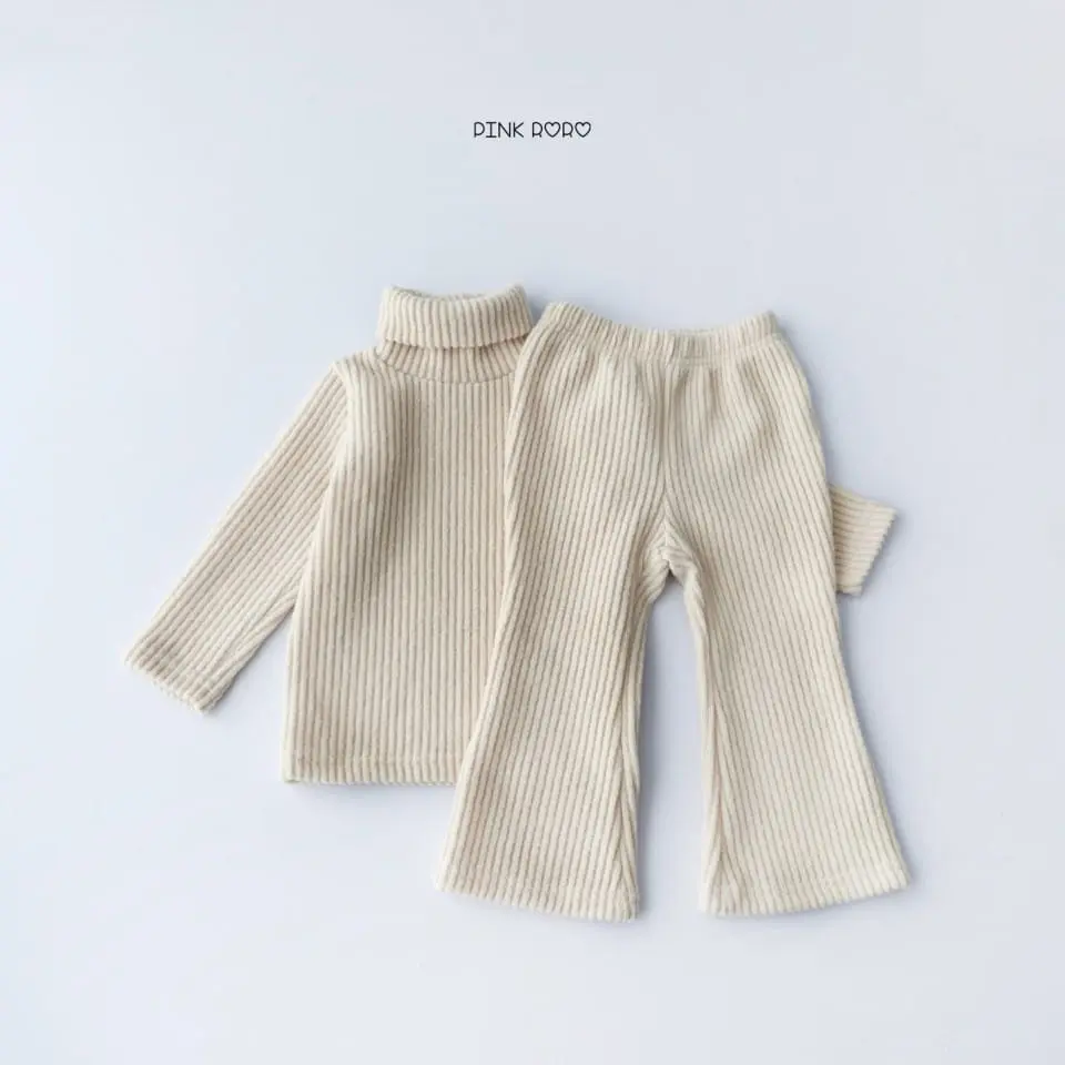 Haro Haro - Korean Children Fashion - #Kfashion4kids - Knit Turtleneck Boots Cut Top Bottom Set - 6