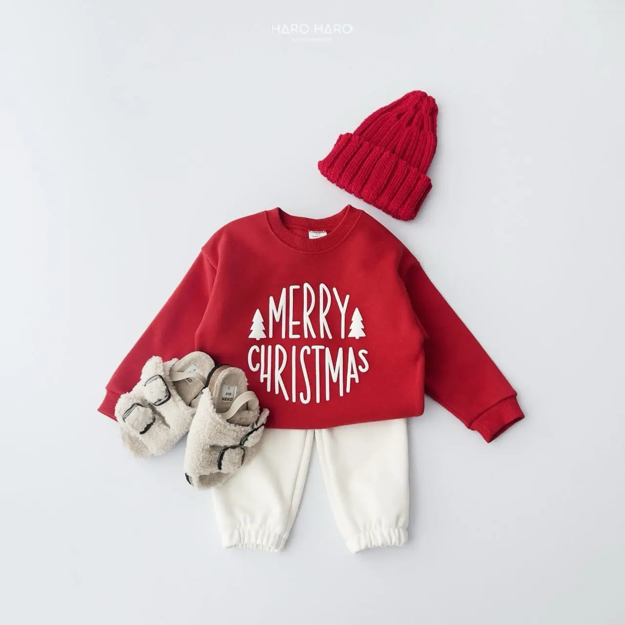 Haro Haro - Korean Children Fashion - #childofig - Christmas Mink Jogger Pants - 11
