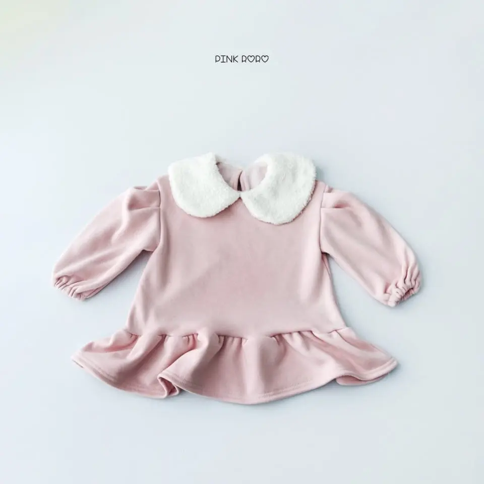 Haro Haro - Korean Children Fashion - #childofig - Boa Collar Fleece One-Piece - 4