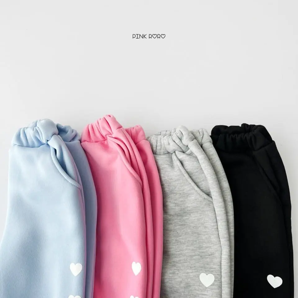 Haro Haro - Korean Children Fashion - #discoveringself - Bbo Heart Fleece Jogger Pants - 9
