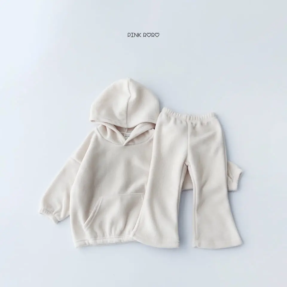 Haro Haro - Korean Children Fashion - #discoveringself - Fleece Hoody Boots Cut Top bottom Set - 3