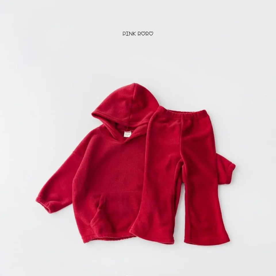 Haro Haro - Korean Children Fashion - #kidzfashiontrend - Fleece Hoody Boots Cut Top bottom Set - 7