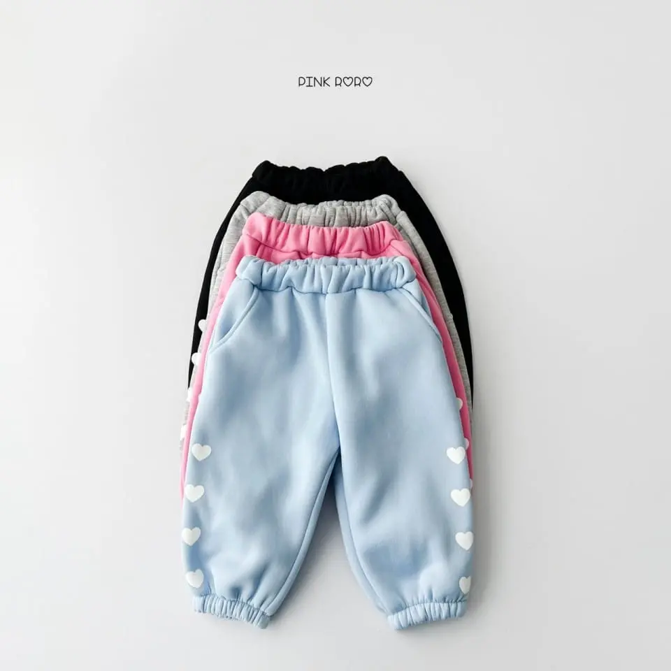 Haro Haro - Korean Children Fashion - #littlefashionista - Bbo Heart Fleece Jogger Pants