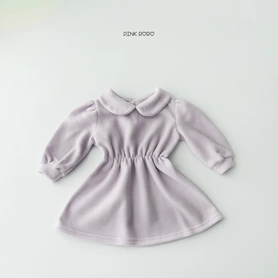 Haro Haro - Korean Children Fashion - #littlefashionista - Circle Collar Fleece One-Piece - 10
