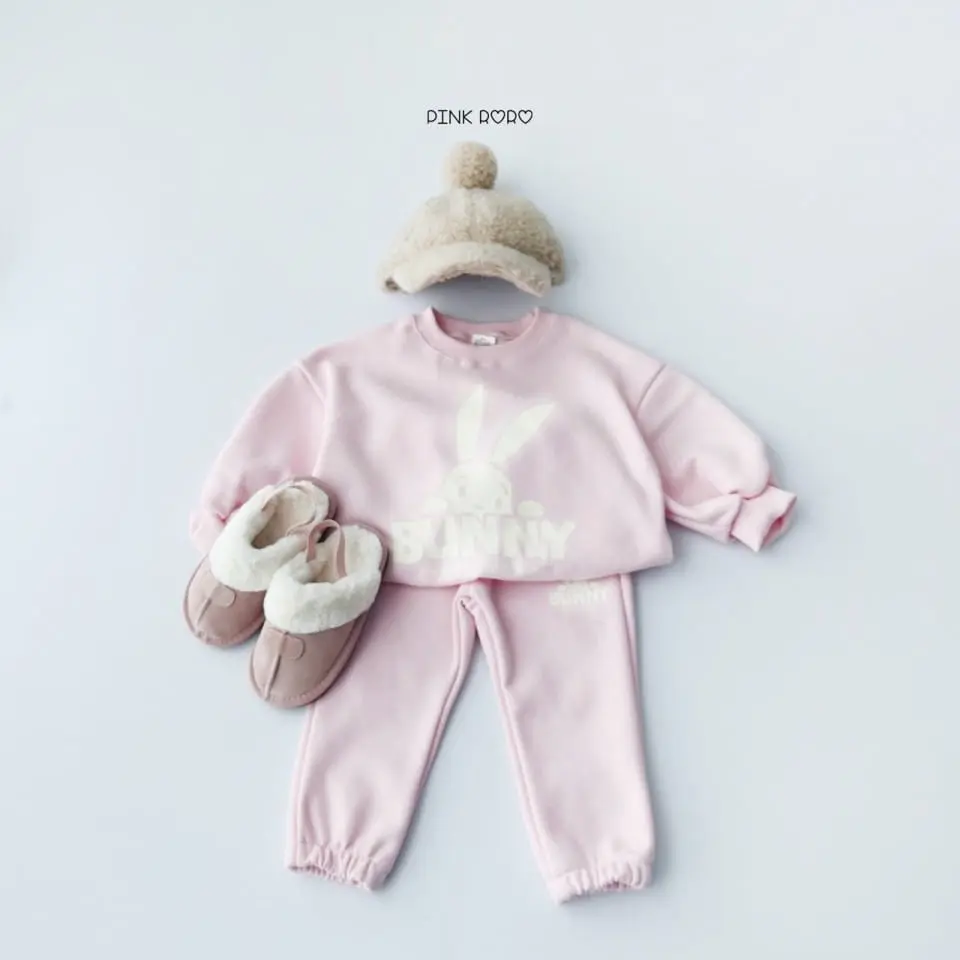 Haro Haro - Korean Children Fashion - #magicofchildhood - Bunny Fleece Top Bottom Set - 9