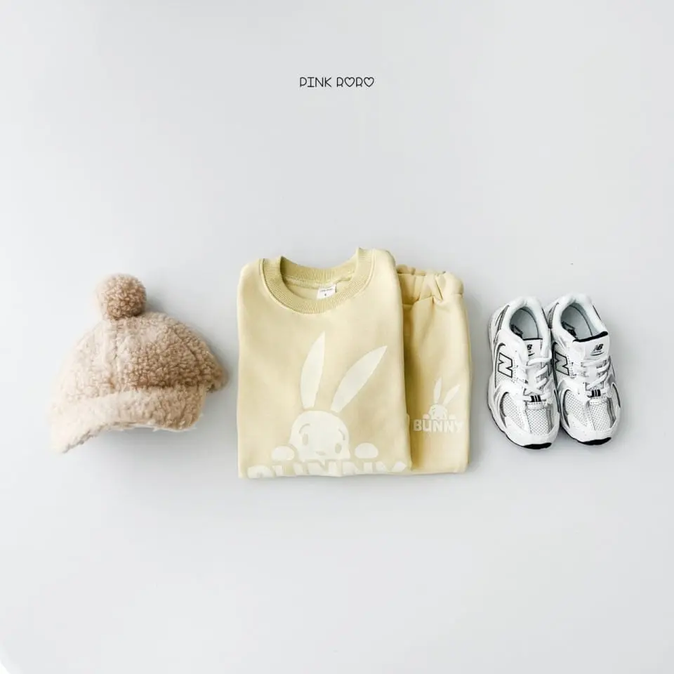 Haro Haro - Korean Children Fashion - #minifashionista - Bunny Fleece Top Bottom Set - 10