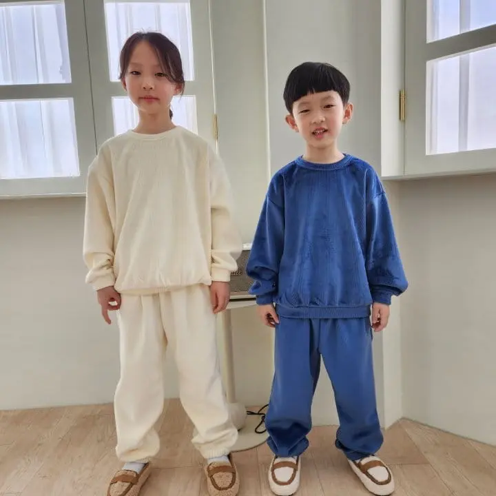 Heart Baby - Korean Children Fashion - #todddlerfashion - Mink Rib Top Bottom Set - 2