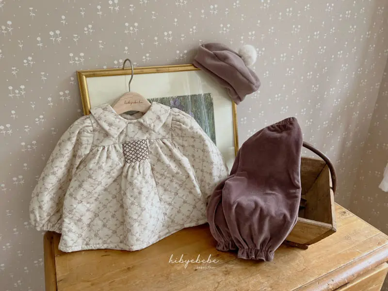 Hi Byebebe - Korean Baby Fashion - #babyboutique - Urban Smocking Top Bottom Set - 2