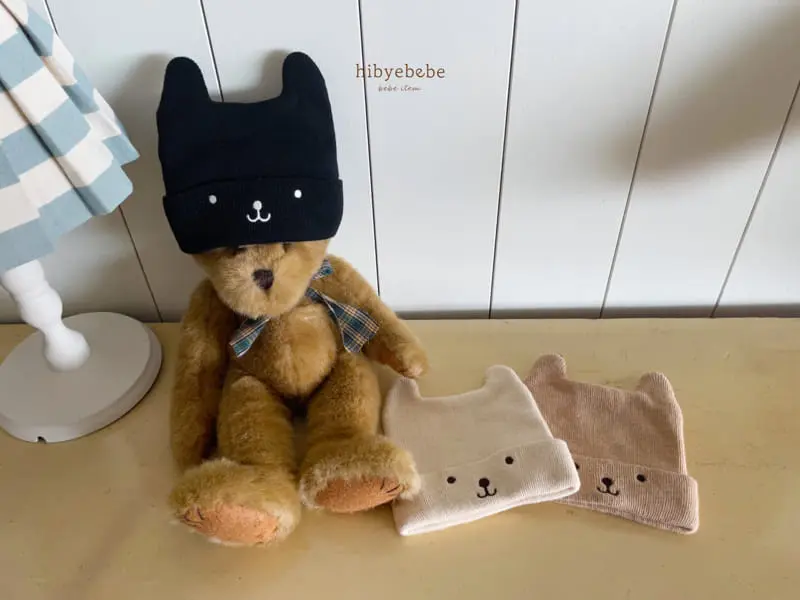 Hi Byebebe - Korean Baby Fashion - #babyboutique - Bear Embroidery Beanie - 2