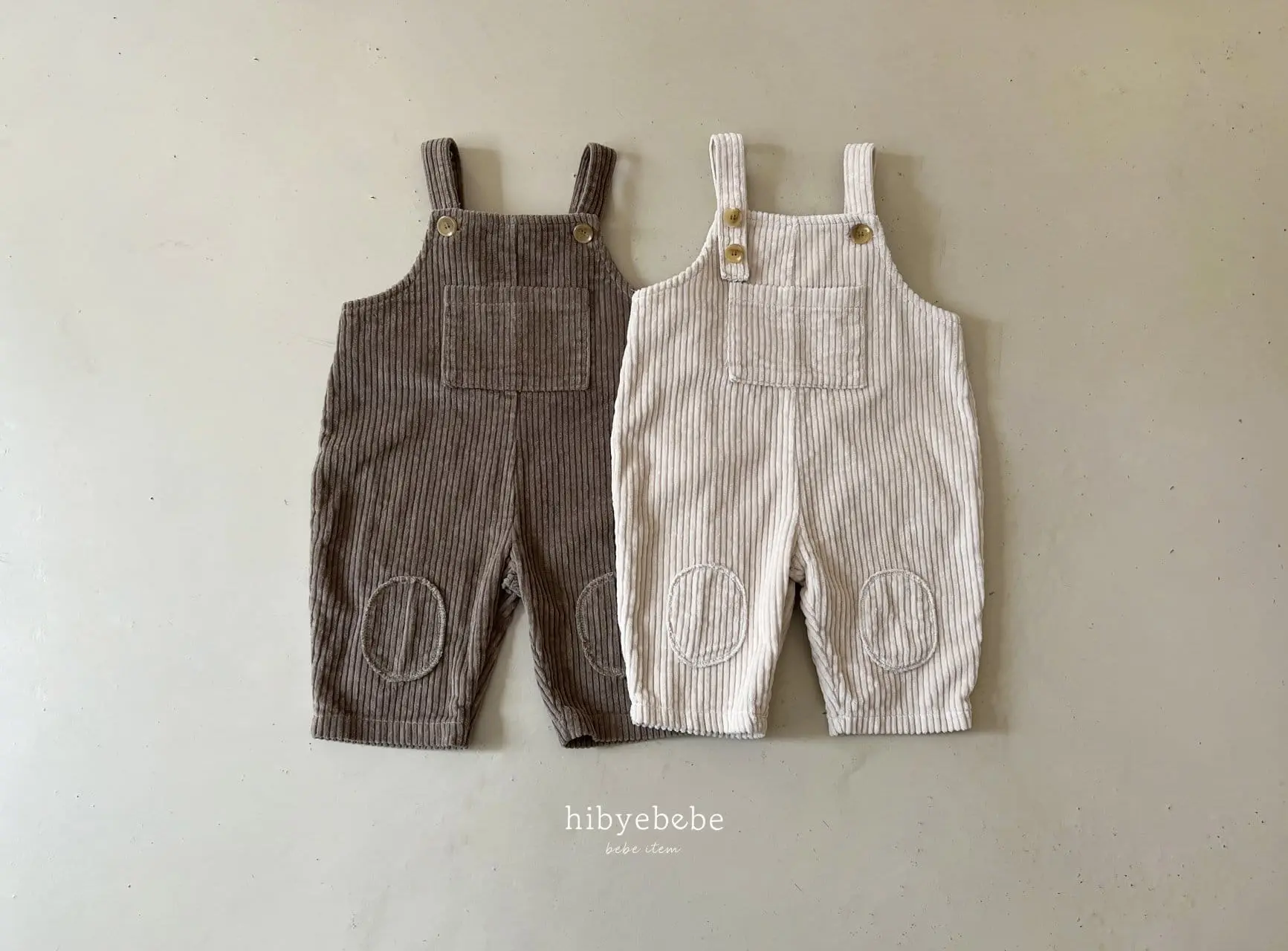 Hi Byebebe - Korean Baby Fashion - #babyboutique - Denver Rib Dungarees - 2