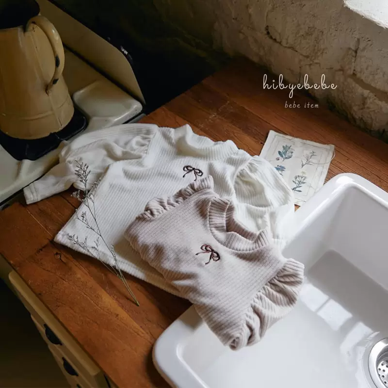 Hi Byebebe - Korean Baby Fashion - #babyboutiqueclothing - Ribbon Rib Pugg Tee - 11