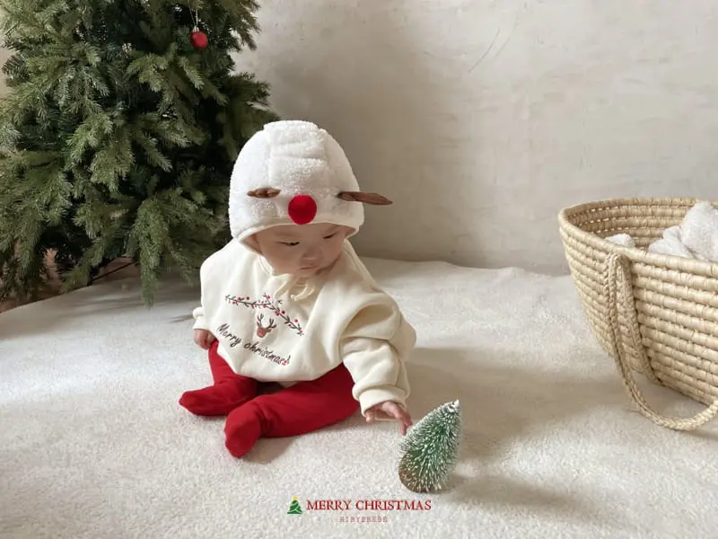 Hi Byebebe - Korean Baby Fashion - #babyfashion - Rudolf Embroidery Bodysuit - 8