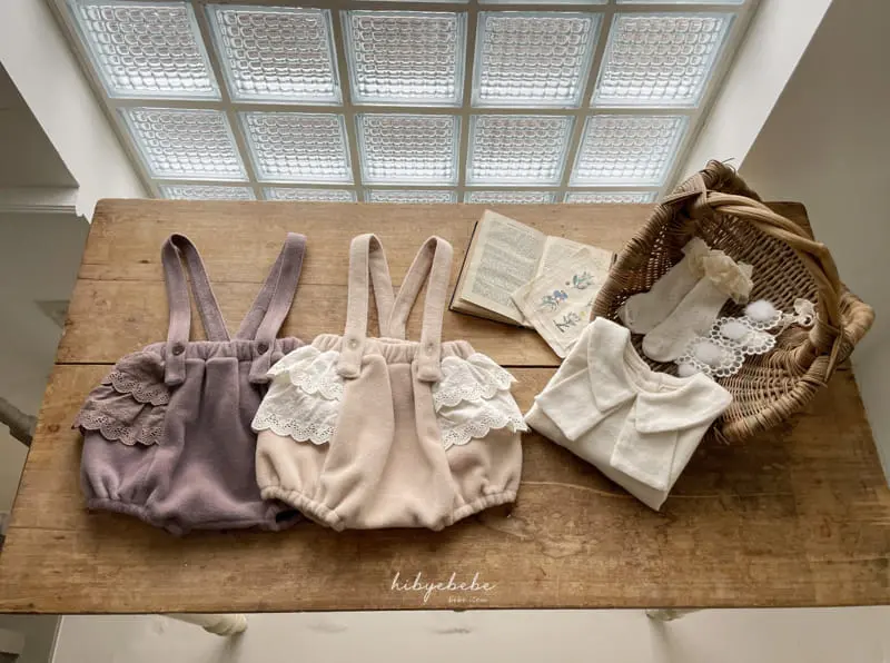 Hi Byebebe - Korean Baby Fashion - #babyfever - Monte Lace Dungarees Bloomer - 11