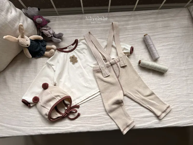 Hi Byebebe - Korean Baby Fashion - #babyfever - Cute Bear Dungarees Top Bottom Set - 5