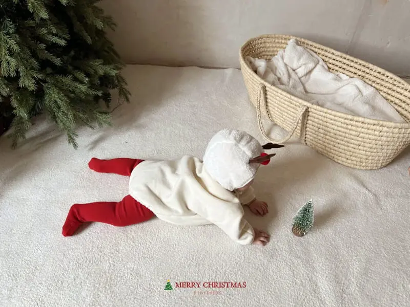 Hi Byebebe - Korean Baby Fashion - #babygirlfashion - Rudolf Embroidery Bodysuit - 10