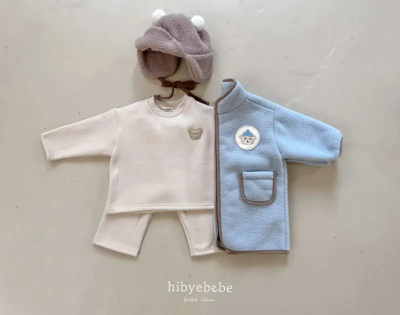 Hi Byebebe - Korean Baby Fashion - #babygirlfashion - Bear Fleece Top Bottom Set - 11