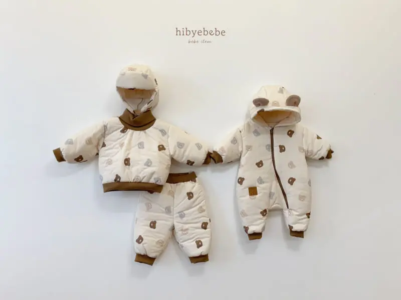 Hi Byebebe - Korean Baby Fashion - #babylifestyle - Bear Skii Top Bottom Set