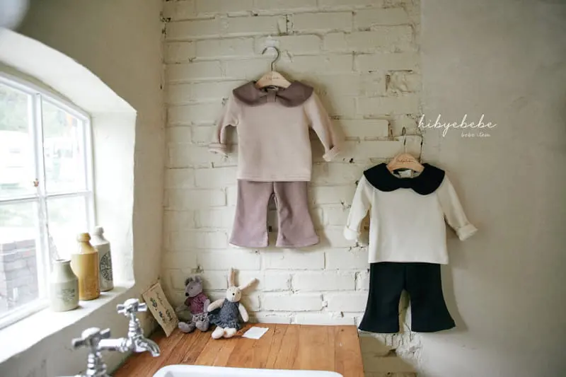 Hi Byebebe - Korean Baby Fashion - #babylifestyle - Rbbon Sailor Top Bottom Set - 3